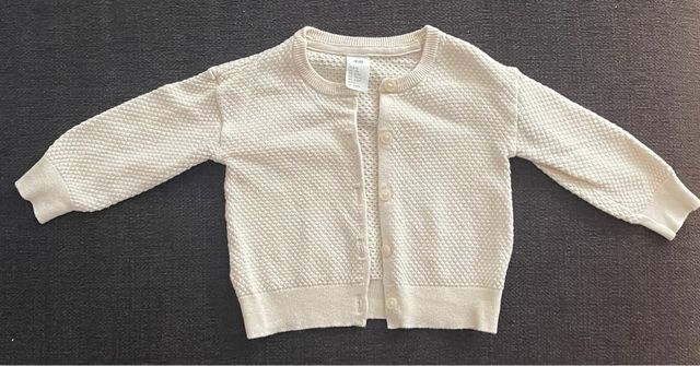 Chaqueta punto bebé H&M 6-9m beige