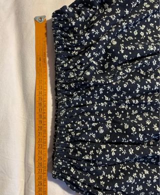 Gonna longuette vintage fiori blu