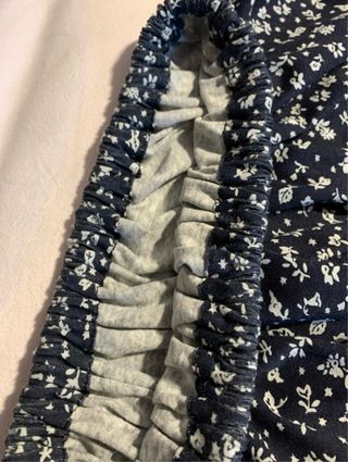 Gonna longuette vintage fiori blu