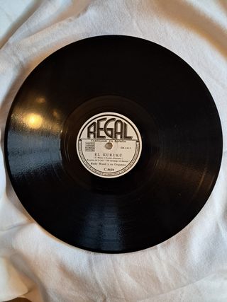 Disco antiguo 78 RPM pizarra