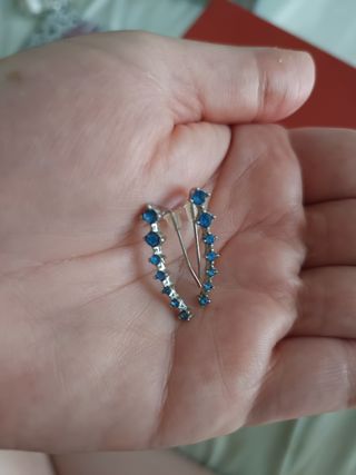 Pendientes azul plata - Nuevos