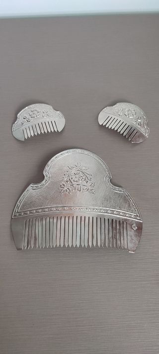 Peinetas plata - 3 piezas