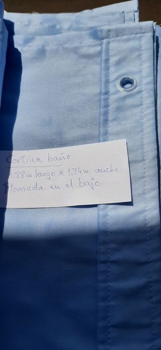 Cortina de baño azul