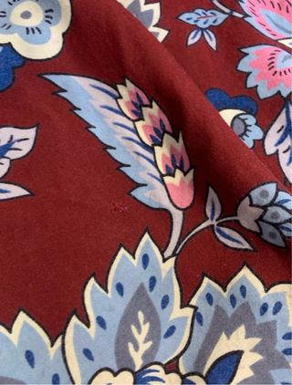 Gonna fiori vintage bordeaux