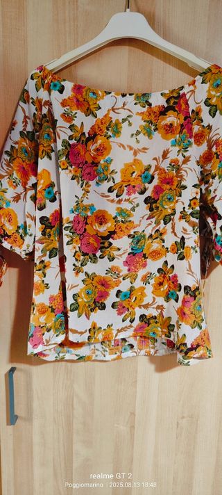 Blusa Motivi fiori tg M