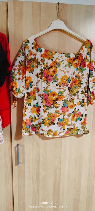 Blusa Motivi fiori tg M