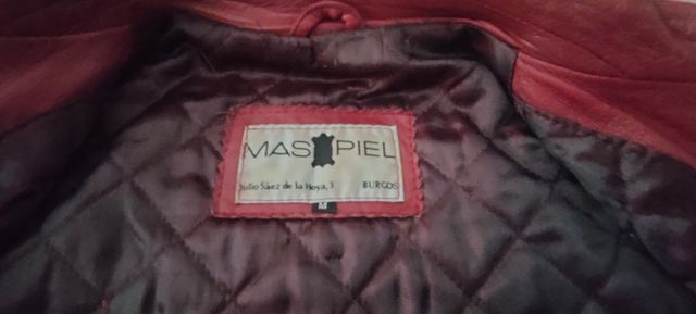 Cazadora cuero MASPIEL granate M.