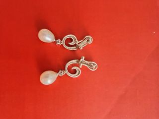 Pendientes plata perla - NUEVOS