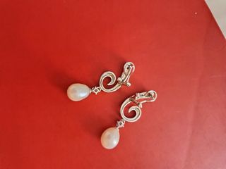 Pendientes plata perla - NUEVOS