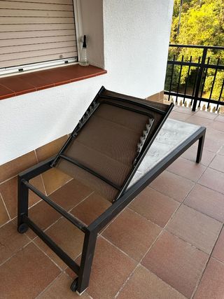 Hamaca aluminio gris - negra
