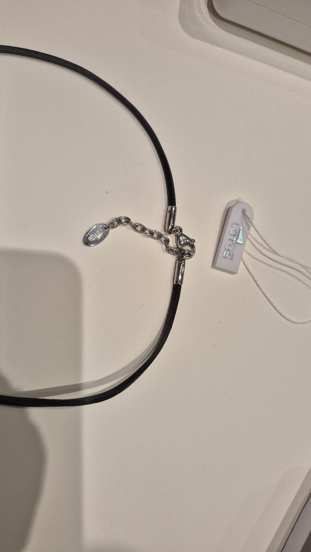 Collana Lotus Style - Nera e argento