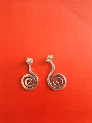 Pendientes plata espiral, nuevos
