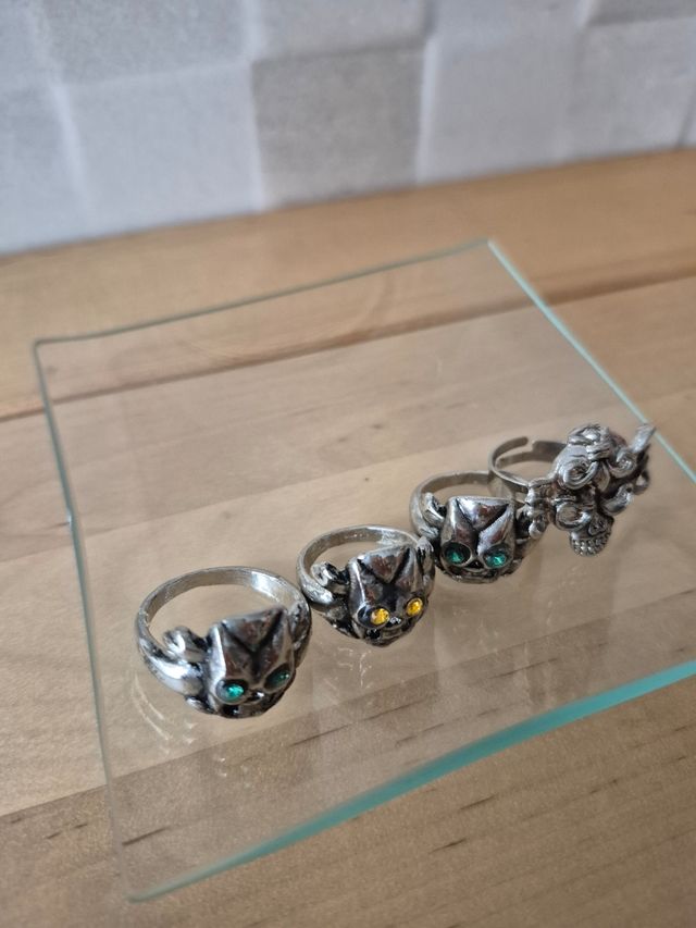 Anillos de caras de  metal