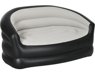 Sofá inflable 2 personas - beige/negro