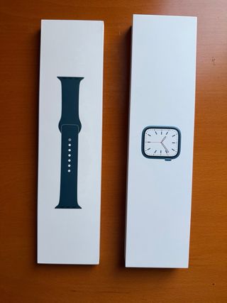 Cargador Iwacht + correa Apple Azul oscuro 45mm