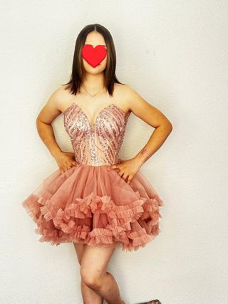 Vestido rosa palo - Fiesta