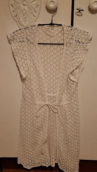 Bata blanca crochet
