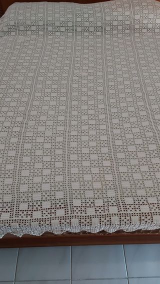 Copriletto uncinetto lavorato a mano matrimoniale
