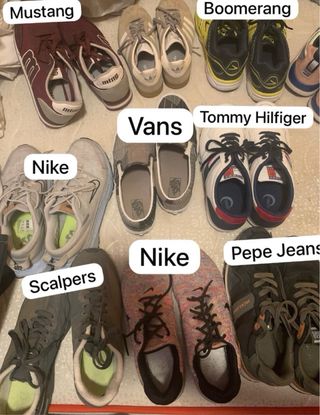 Lote zapatillas: Asics, North  Face, Scalpers...