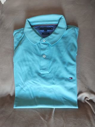 Polo Tommy Hilfiger turquesa - L