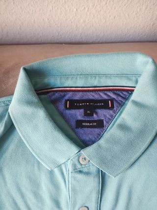 Polo Tommy Hilfiger turquesa - L