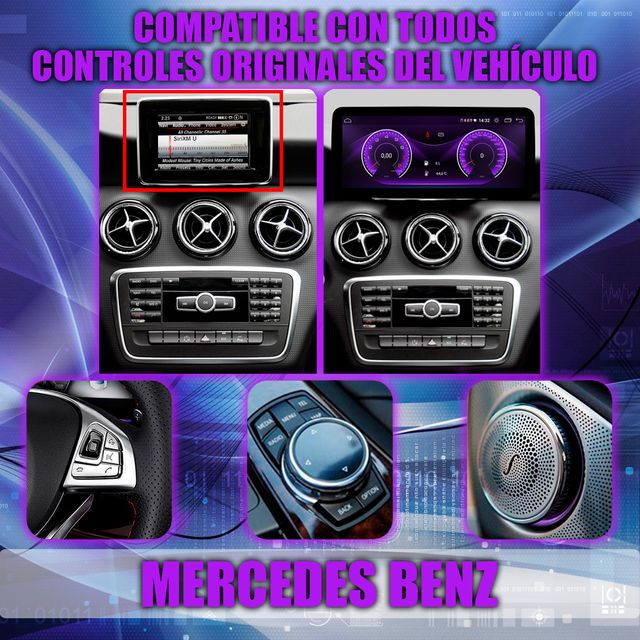 PANTALLA GPS MERCEDES BENZ CLASE A CLA GLA CARPLAY