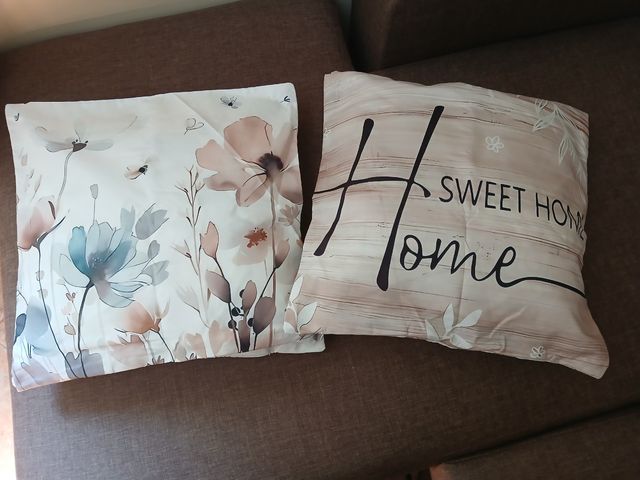 4 Fronhas Almofada - Bege e Branco