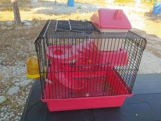 Jaula hamster roja - buen estado
