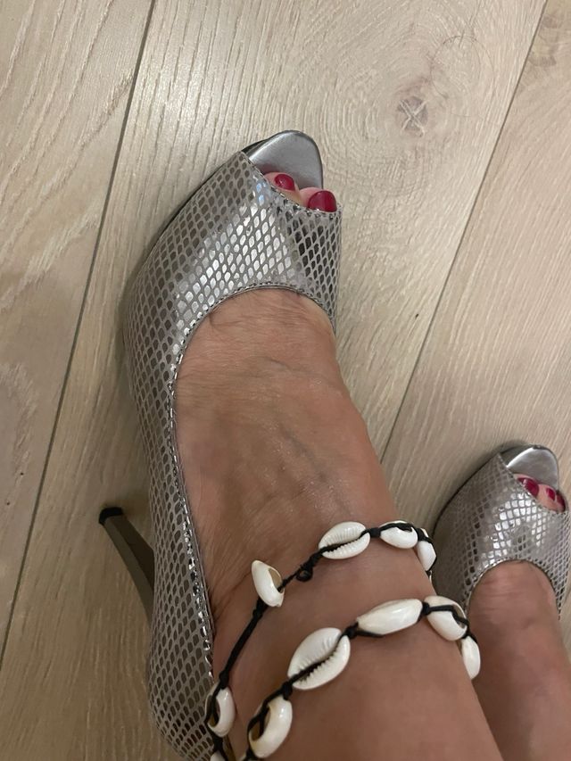 Zapato abuerto Alma en Pena - Plata - 38