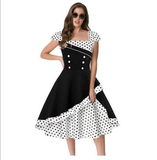 Vestido años 50 estilo pin up