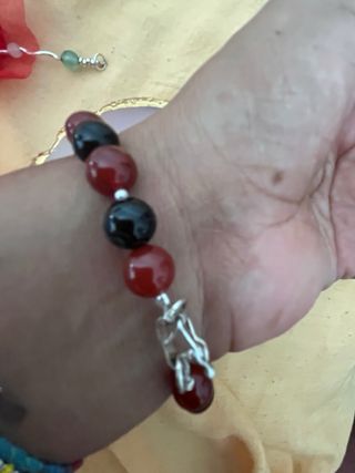 Pulsera Ágata y Ónix Árbol de la Vida Plata