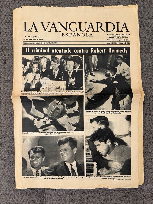 Lote Periodicos antiguos de Robert kennedy