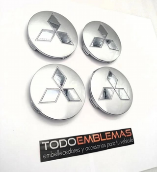 4 CENTROS DE RUEDA MITSUBISHI 80 MM