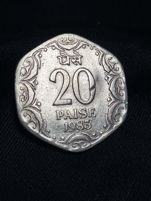 Moneda India 20 Paise 1983