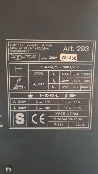 Soldadora Elettro Synergic 315