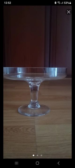  Pastelero de cristal, porta-velas, centro mesa 