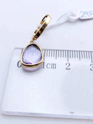 Pendientes oro 18k - tipo Amatistas