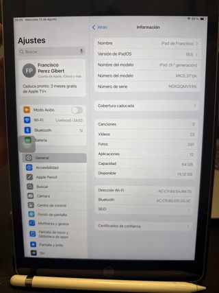 iPad 9ª generación + Apple Pencil