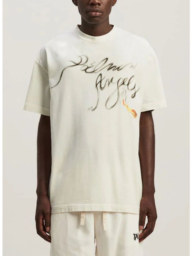 Palm Angels T-Shirt Bianca Oversize M