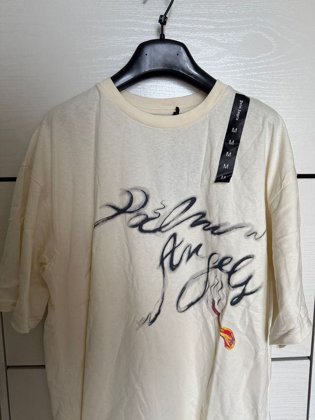 Palm Angels T-Shirt Bianca Oversize M
