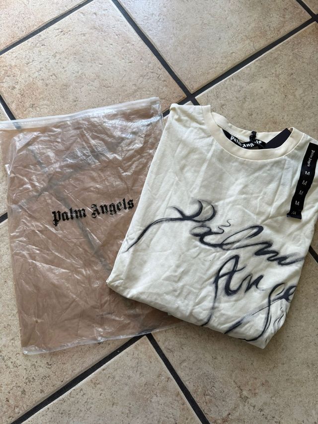 Palm Angels T-Shirt Bianca Oversize M