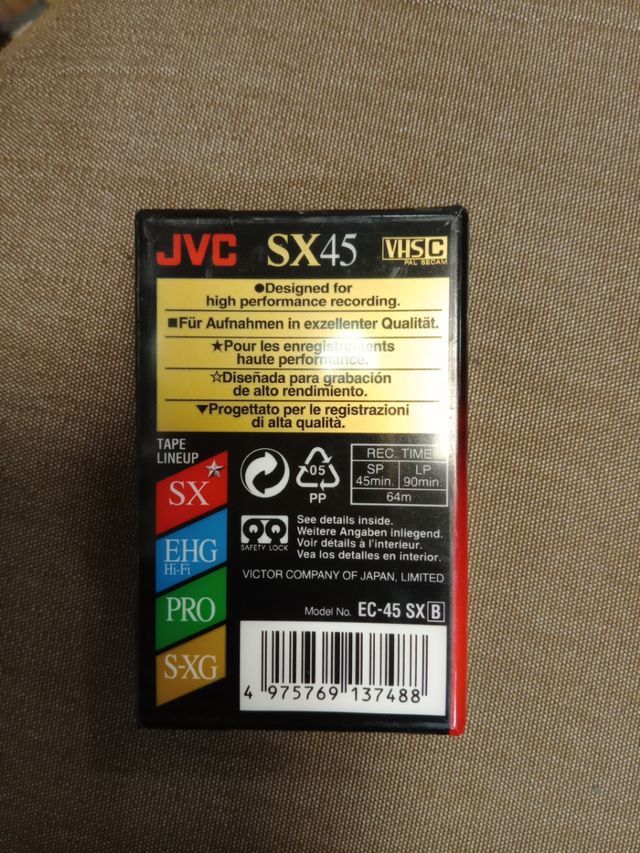 Cinta VHS JVC 45 SX - Compact VHS
