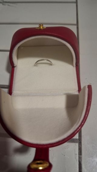 Anillo solitario oro blanco