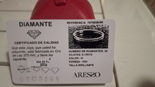 Anillo solitario oro blanco
