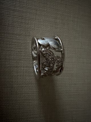 Anillo oro blanco y diamantes