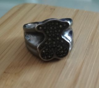 Anillo Tous oso plata
