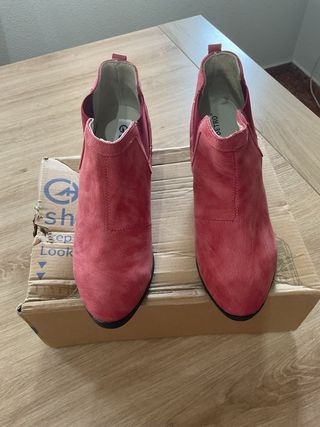 Botines rojos mujer piel tacon