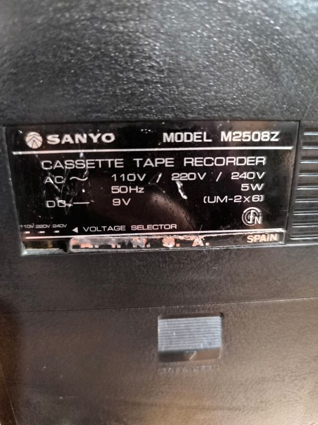 Reproductor Sanyo M2508Z - Grabadora de casetes