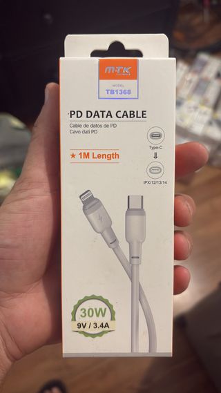 Cable USB-C a Lightning MTK 1m (10 unidades)