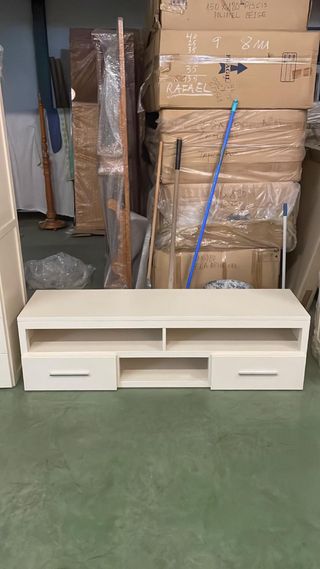 Mueble NUEVO TV blanco madera pino